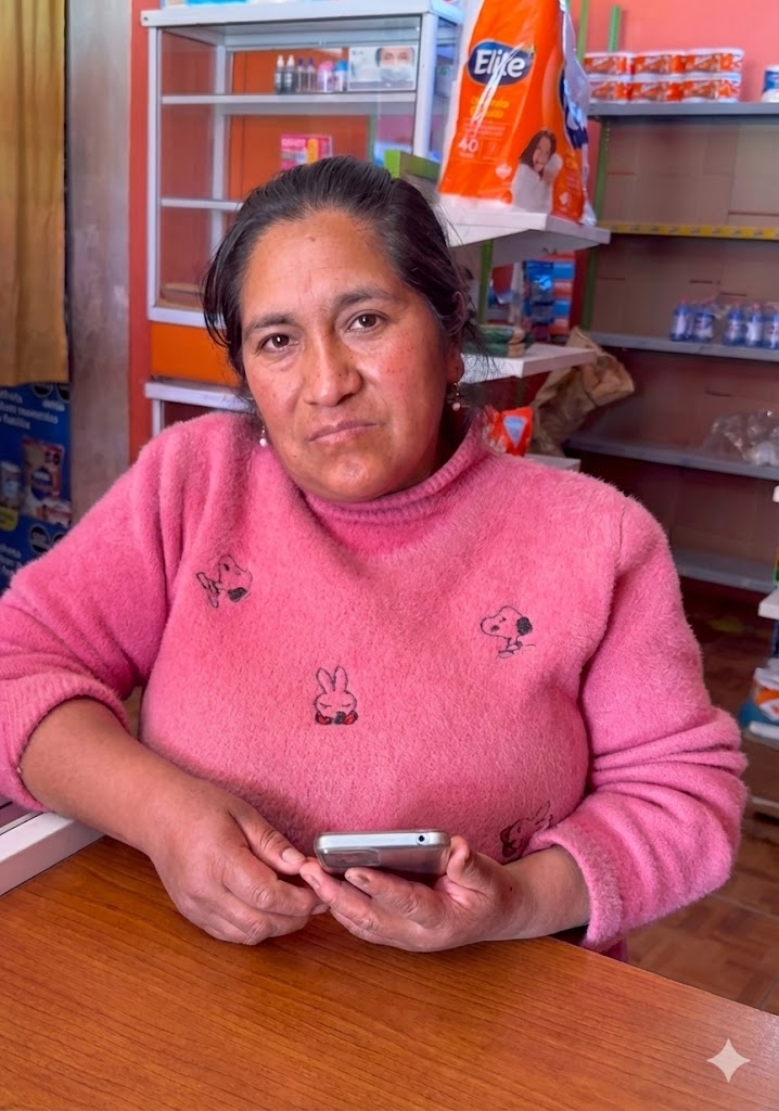 Sonia, dueña de bodega en Chilca