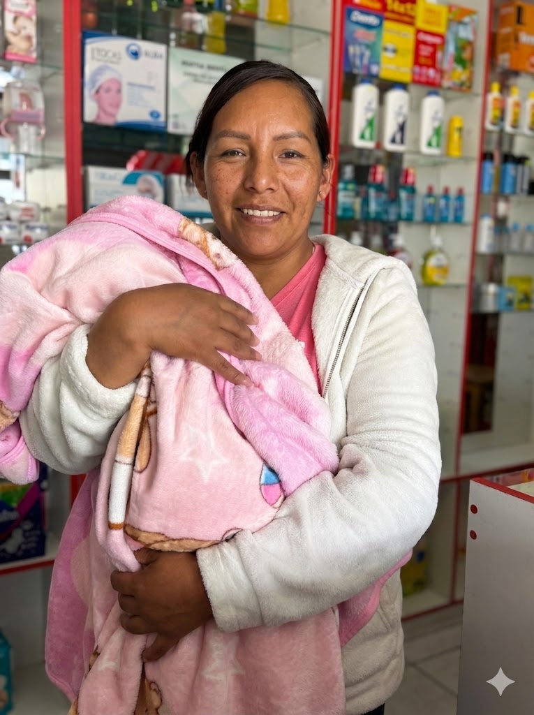 Milagros, dueña de botica en Huamancaca Chico